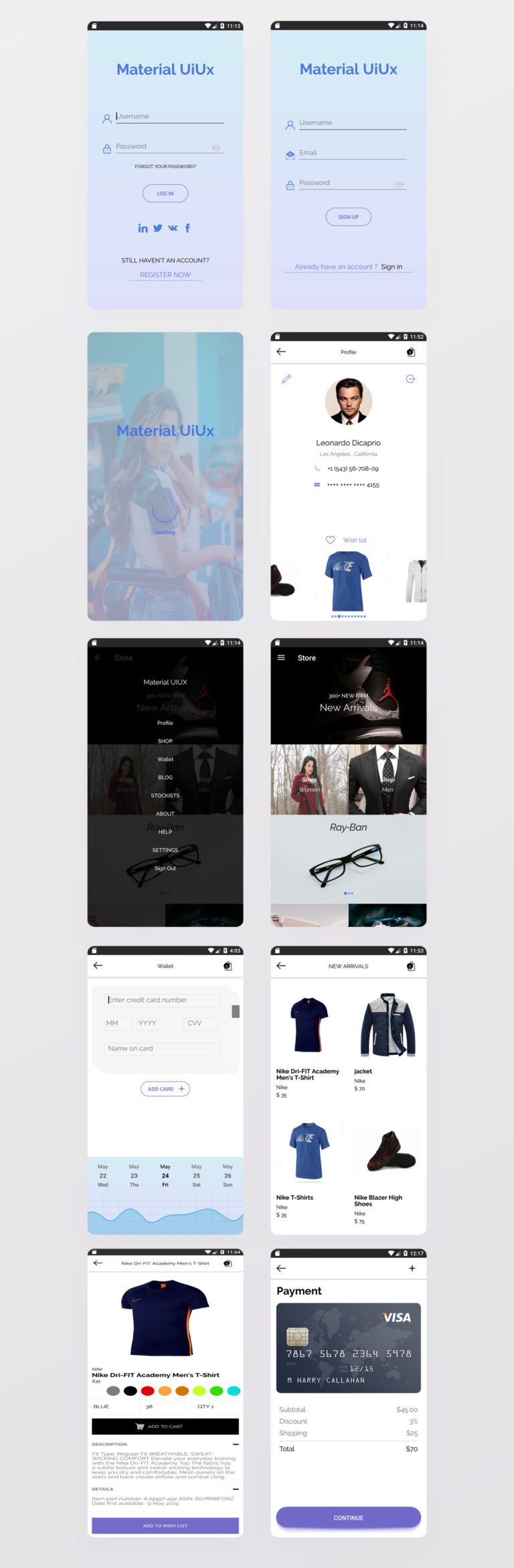 Store UI Kit - Android UI Kit for the Shop – Material UiUx